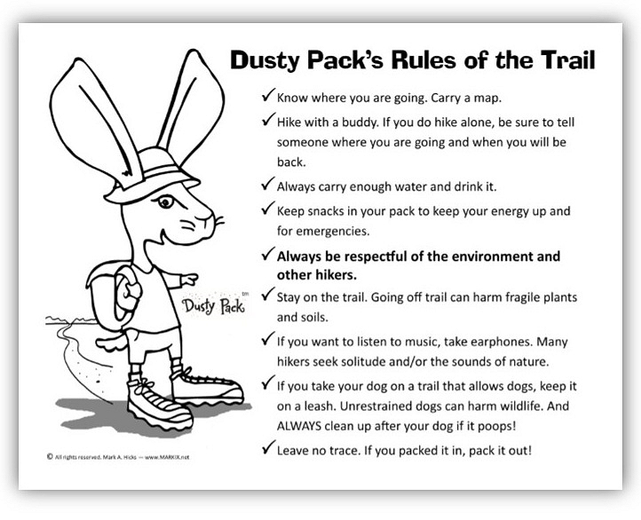 Dusty Pack rules of the trail download PDF link